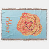 Peachy Mandarine Rose Decke (Vorderseite)
