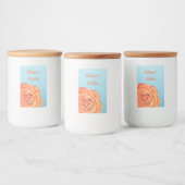 Peachy Mandarine Rose Lebensmitteletikett (Flaschen)