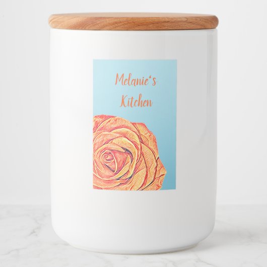 Peachy Mandarine Rose Lebensmitteletikett (Vorderseite)