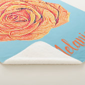 Peachy Mandarine Rose Sherpadecke (3/4)