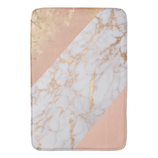 Peachy Marble Elegance Badematte (Vorderseite Vertikal)