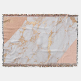 Peachy Marble Elegance Decke