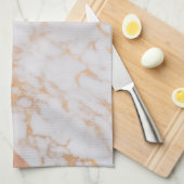 Peachy Marble Elegance Geschirrtuch (Viertel Falte)