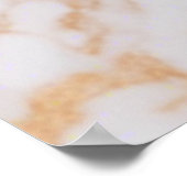 Peachy Marble Elegance Poster (Ecke)