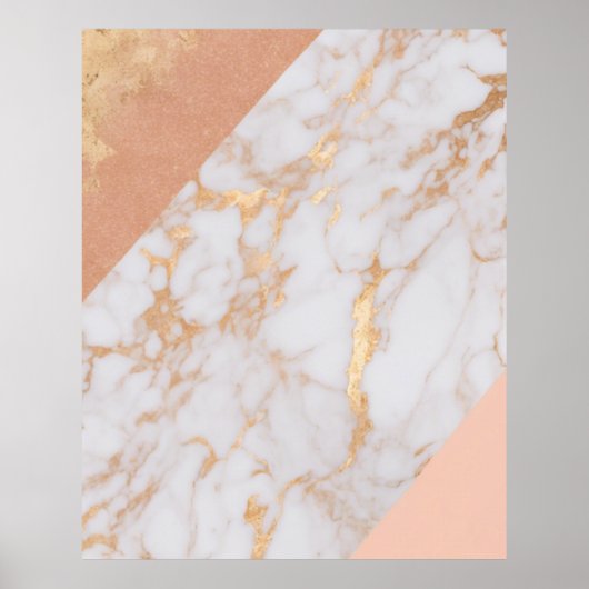 Peachy Marble Elegance Poster (Vorne)