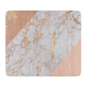 Peachy Marble Elegance Schneidebrett