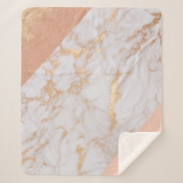 Peachy Marble Elegance Sherpadecke