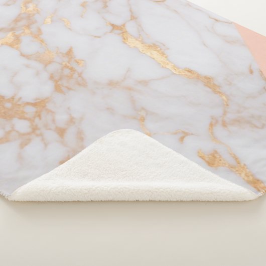 Peachy Marble Elegance Sherpadecke (3/4)