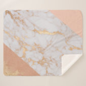 Peachy Marble Elegance Sherpadecke (Vorderseite (Horizontal))