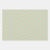 Peachy Mint Tango Wrapping Paper Flat Sheet Set Geschenkpapier Set (Vorderseite 2)