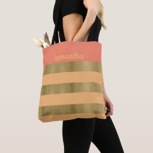 Peachy mit Gold Tasche