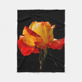 Peachy Orange Rose Fleecedecke (Vorderseite)