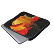 Peachy Orange Rose Laptopschutzhülle (Vorne Knopf)