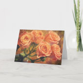 Peachy Orange Rose Scripture Card Psalm 33:1 Karte (Vorderseite)