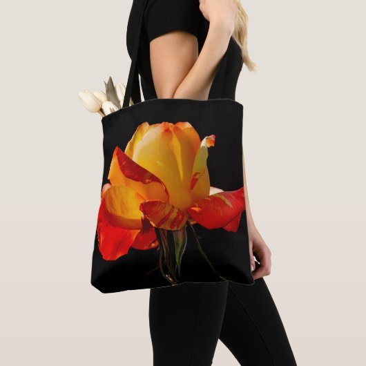 Peachy Orange Rose Tasche (Von Nahem)