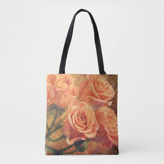 Peachy Orange Rose Tasche (Vorderseite)