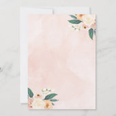 Peachy Owl Sechster Geburtstag Einladung (Rückseite)