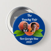 Peachy Pair Georgia 2020 - Senat - Warnock/Ossoff Button (Vorne & Hinten)