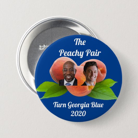 Peachy Pair Georgia 2020 - Senat - Warnock/Ossoff Button (Vorne & Hinten)