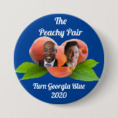 Peachy Pair Georgia 2020 - Senat - Warnock/Ossoff Button (Vorderseite)