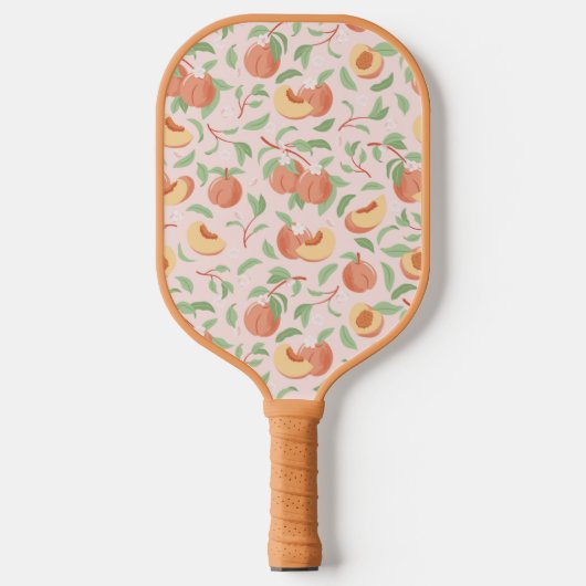 Peachy Peach Floral Pickleball Paddle (Vorderseite)