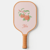 Peachy Peach Floral Pickleball Paddle (Rückseite)