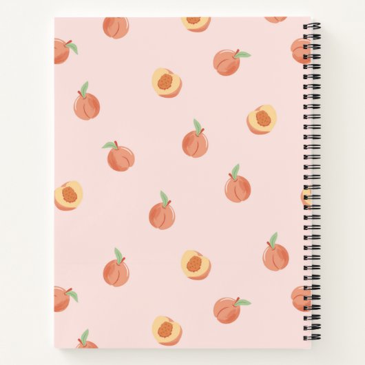 Peachy Peach School Spiral Notebook Notizblock (Rückseite)