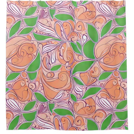 Peachy-Petal-Duschvorhang Duschvorhang (Vorderseite)