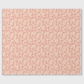 Peachy Pink Christmas Candy Canes Geschenkpapier (Flach)
