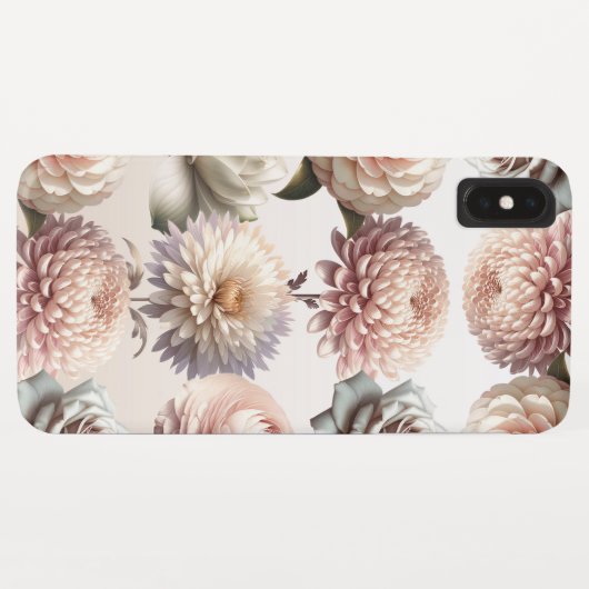 Peachy Pink Creamy Weiße Blume Blütenfarben Case-Mate iPhone Hülle (Rückseite (Horizontal))