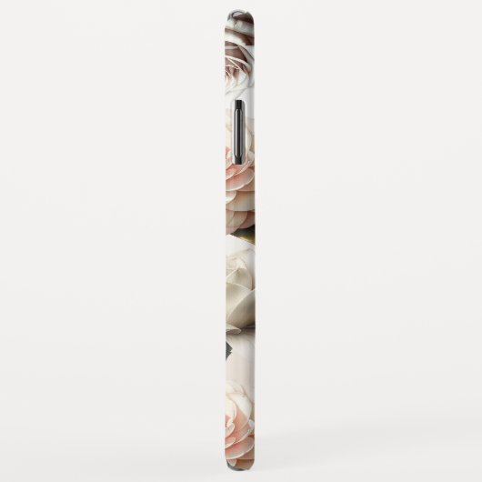 Peachy Pink Creamy Weiße Blume Blütenfarben Case-Mate iPhone Hülle (Hinten/Rechts)