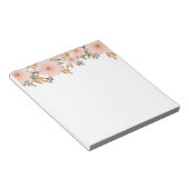 Peachy Pink Fall Floral Notizblock (angewinkelt)
