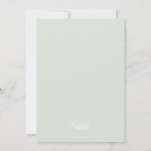 Peachy Pink & Mint Spring Tulips Hochzeit Einladung (Rückseite)