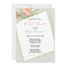 Peachy Pink & Minze Spring Tulips Brautparty