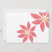 Peachy Pink Moderne Lily Blume Hochzeit Einladung (Rückseite)