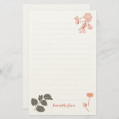 Peachy Pink Oregon Grape Flower Letterhead Briefpapier (Vorne/Hinten)