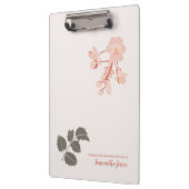 Peachy Pink Oregon Grape Flower Letterhead Klemmbrett (Links)