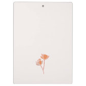 Peachy Pink Oregon Grape Flower Letterhead Klemmbrett (Rückseite)