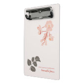 Peachy Pink Oregon Grape Flower Letterhead Mini Klemmbrett (Gewinkelt2)