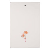 Peachy Pink Oregon Grape Flower Letterhead Mini Klemmbrett (Rückseite)