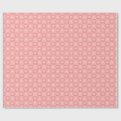 Peachy Pink Retro Hearts Valentine Gift Geschenkpapier (Flach)