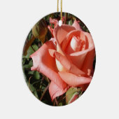 Peachy Pink Rose Keramikornament (Rechts)
