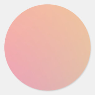 Peachy Pink Runder Aufkleber