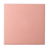 Peachy Pink Solid Color Fliese (Vorderseite)