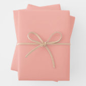 Peachy Pink Solid Color Geschenkpapier Set (Beispiel)