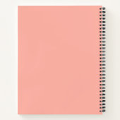 Peachy Pink Solid Color Notizblock (Rückseite)