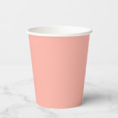 Peachy Pink Solid Color Pappbecher (Rückseite)