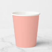 Peachy Pink Solid Color Pappbecher (Links)