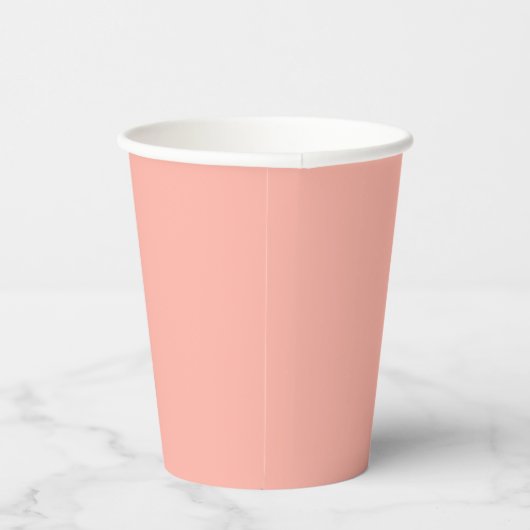 Peachy Pink Solid Color Pappbecher (Rechts)