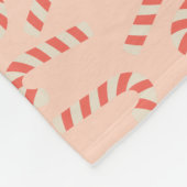 Peachy Pink Weihnachts Candy Canes Fleecedecke (Ecke)